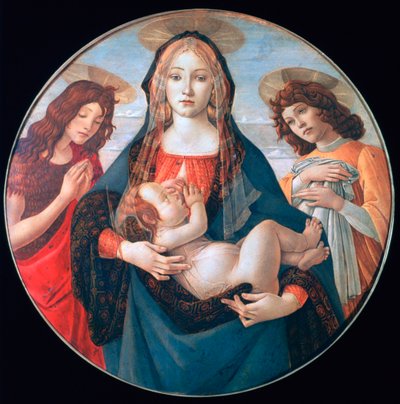 La Virgen y el Niño con San Juan y un ángel, c. 1490 de Sandro Botticelli