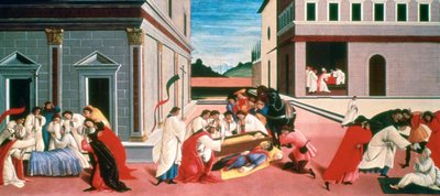Tres milagros de San Zenobio, 1500-1505 de Sandro Botticelli