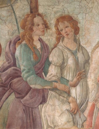 Venus y las Gracias ofreciendo regalos a una niña de Sandro Botticelli