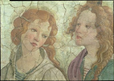 Venus y las Tres Gracias Ofreciendo Regalos a una Joven (detalle) de Sandro Botticelli