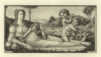 Venus reclinada con Cupido de Sandro Botticelli