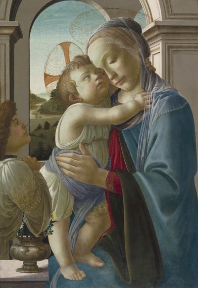 Virgen y Niño con un Ángel de Sandro Botticelli