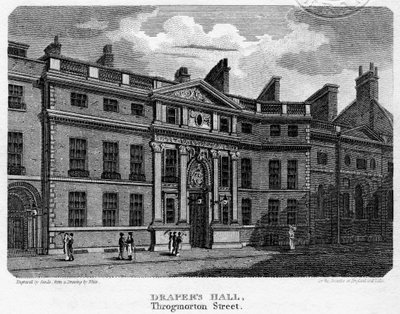 Drapers Hall, Throgmorton Street, Ciudad de Londres, 1812 de Sands
