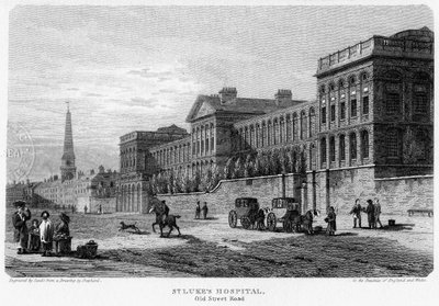 Hospital de San Lucas, Old Street, Finsbury, Londres, 1815 de Sands