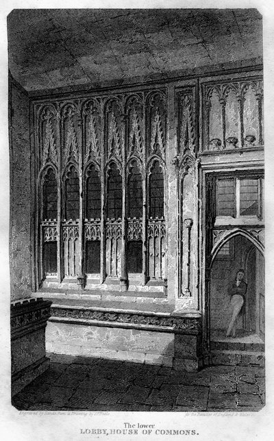 El Lobby Inferior, Cámara de los Comunes, Westminster, Londres, 1815 de Sands