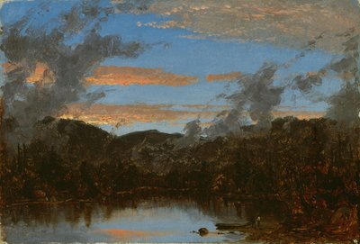 Mist Rising at Sunset in the Catskills, c.1861 (óleo sobre lienzo) de Sanford Robinson Gifford
