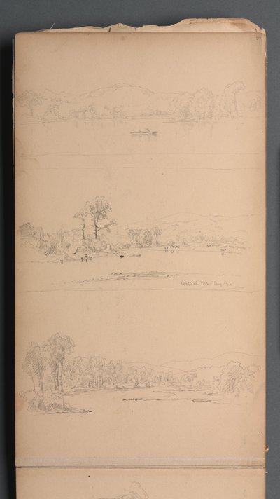 Cuaderno de bocetos, página 05: "Bethel ME Aug 19th" de Sanford Robinson Gifford