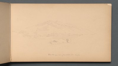 Cuaderno de bocetos, página 12: Montañas Blancas desde el pie de Randolph Hill, 1859 de Sanford Robinson Gifford