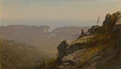 El artista dibujando en Mount Desert, Maine de Sanford Robinson Gifford