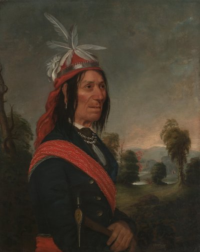 Retrato de Ossahinta, Jefe de la Nación Onondaga de Sanford Thayer