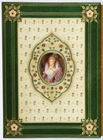 Un retrato ovalado de la Reina Isabel I de Sangorski and Sutcliffe