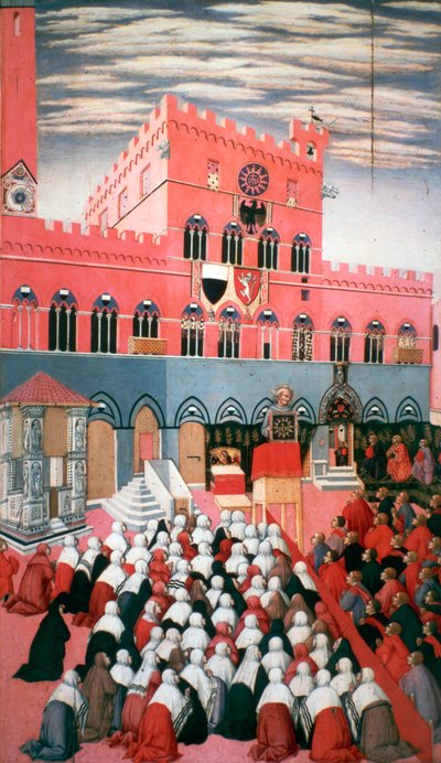 La predica de San Bernardino de Sano di Pietro