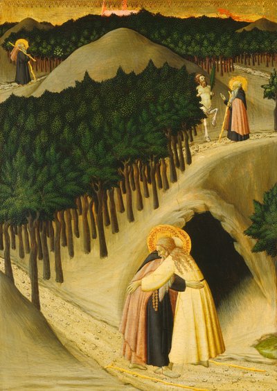 El Encuentro de San Antonio y San Pablo de Sano di Pietro
