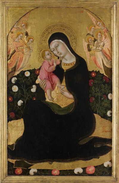 La Virgen y el Niño con ángeles Madonna de la Humildad, mediados del siglo XV de Sano di Pietro