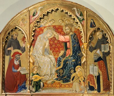 Coronación de la Virgen por Sano Di Pietro (1406-1481) de Sano di also Ansano di Pietro di Mencio Pietro