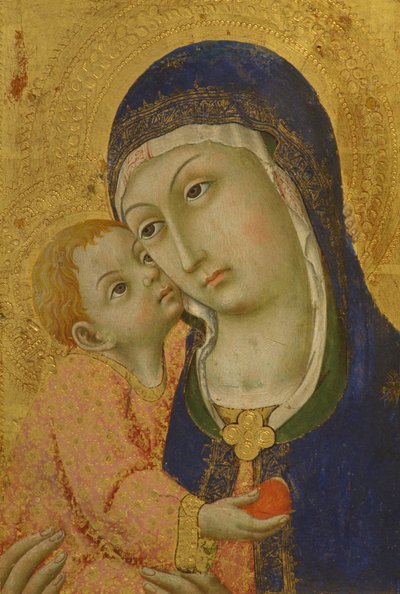 Madonna con Niño de Sano di also Ansano di Pietro di Mencio Pietro