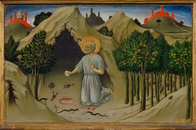 San Jerónimo penitente ... de Sano di also Ansano di Pietro di Mencio Pietro