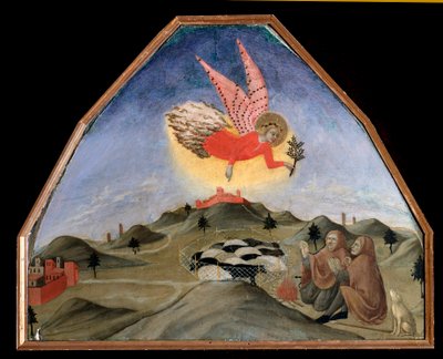La Anunciación a los pastores de Sano di also Ansano di Pietro di Mencio Pietro