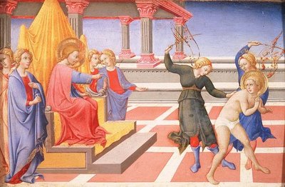La flagelación de San Jerónimo de Sano di also Ansano di Pietro di Mencio Pietro