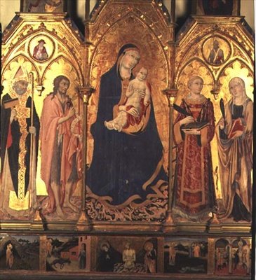 La Virgen y el Niño de Sano di also Ansano di Pietro di Mencio Pietro