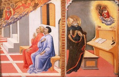 Las visiones de San Jerónimo y San Juan Bautista de Sano di also Ansano di Pietro di Mencio Pietro