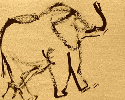 Dibujo abstracto de elefante de Santhosh ch