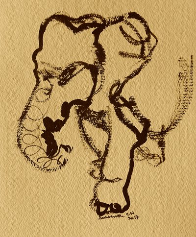 Cabeza abstracta de elefante de Santhosh ch