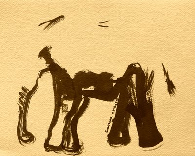 Elefante abstracto a tinta de Santhosh ch