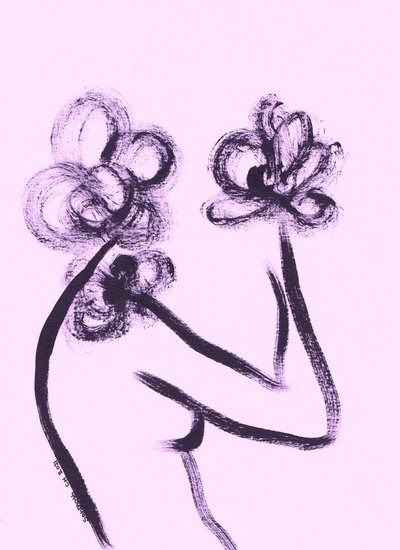 Flor desnuda abstracta de Santhosh ch