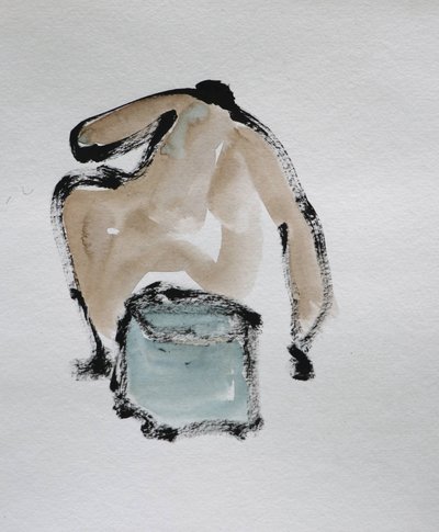 Boceto abstracto de un desnudo de Santhosh ch