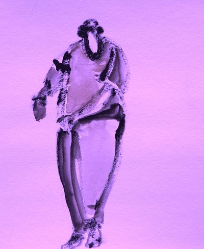 Figura abstracta de color morado de Santhosh ch