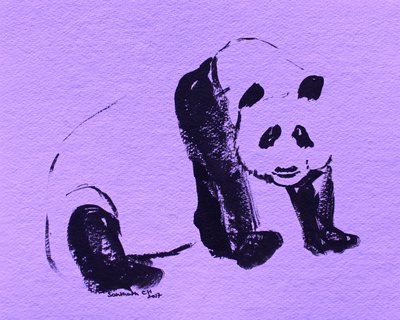 Panda en tinta negra de Santhosh ch