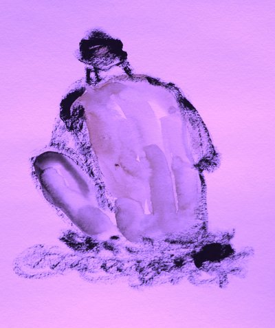 Desnudo púrpura contemplativo de Santhosh ch