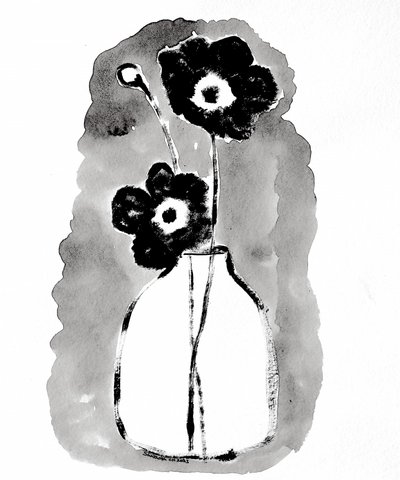Flores oscuras en un jarrón de Santhosh ch