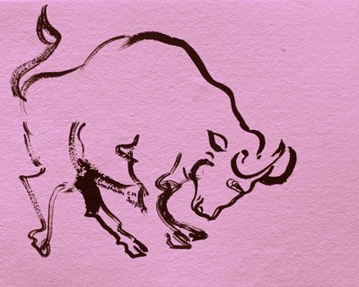 Toro dinámico a tinta de Santhosh ch