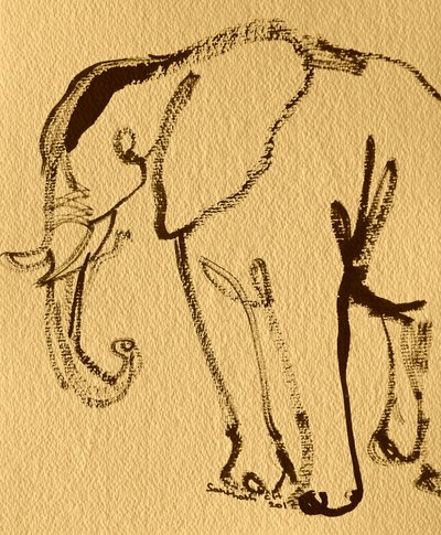 Dibujo elegante de elefante de Santhosh ch