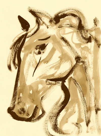 Elegante perfil de caballo de Santhosh ch