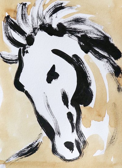 Expresiva cabeza de caballo de Santhosh ch