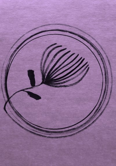 Círculo floral morado minimalista de Santhosh ch
