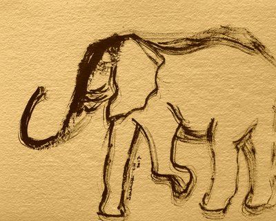 Dibujo minimalista de elefante de Santhosh ch