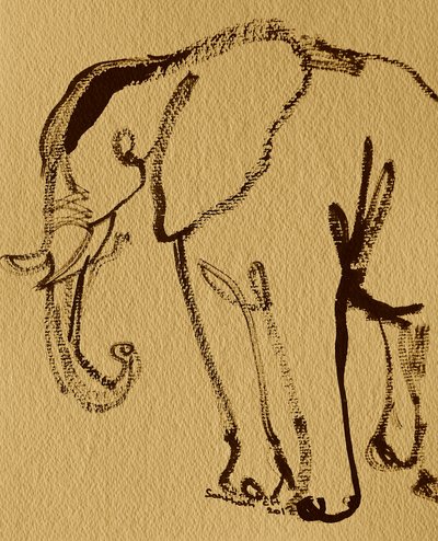 Boceto minimalista de elefante de Santhosh ch