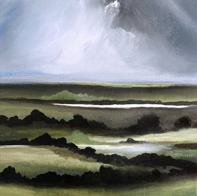 Paisaje púrpura brumoso de Santhosh ch