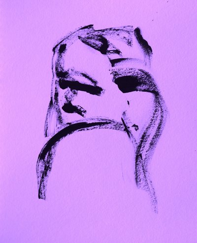 Rostro abstracto y pensativo de Santhosh ch
