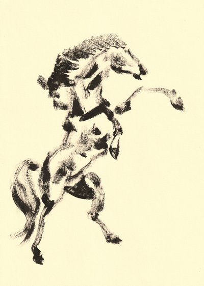 Poderoso caballo encabritado de Santhosh ch