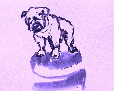Boceto de bulldog morado de Santhosh ch