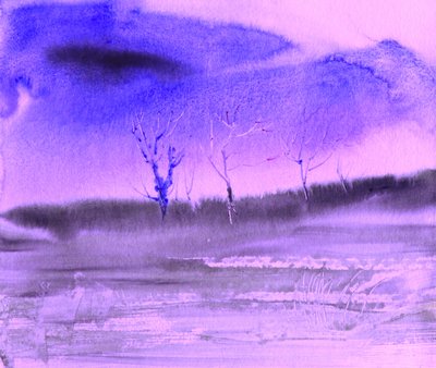 Paisaje invernal púrpura de Santhosh ch