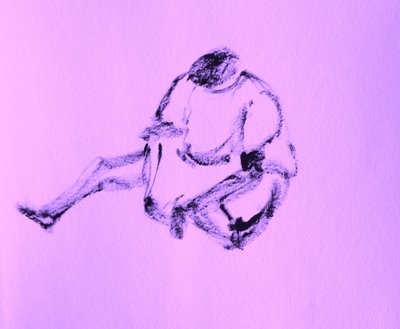 Dibujo de una figura sentada de Santhosh ch