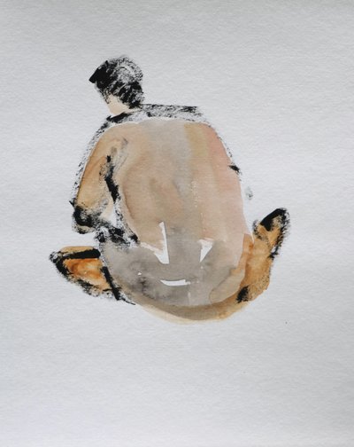 Figura desnuda sentada de Santhosh ch