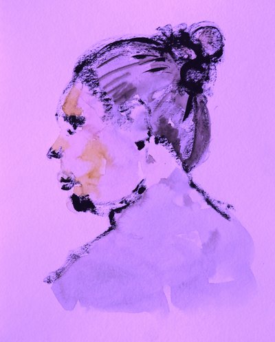 Dibujo de perfil sereno de Santhosh ch