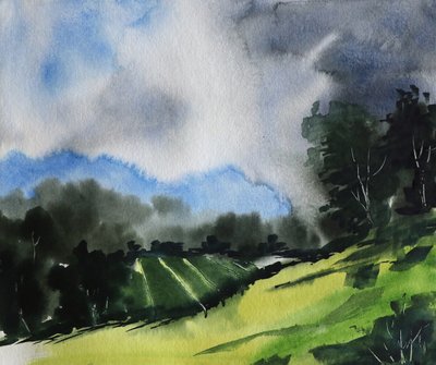 Paisaje sereno y tormentoso de Santhosh ch
